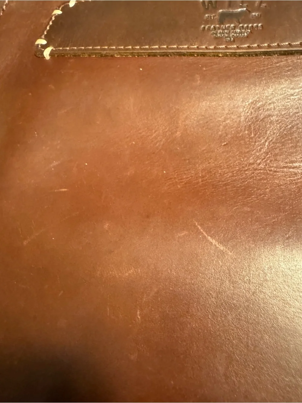 Will Leather Goods Simple Crossbody Bag Brown Vegetable Tanned Leather
